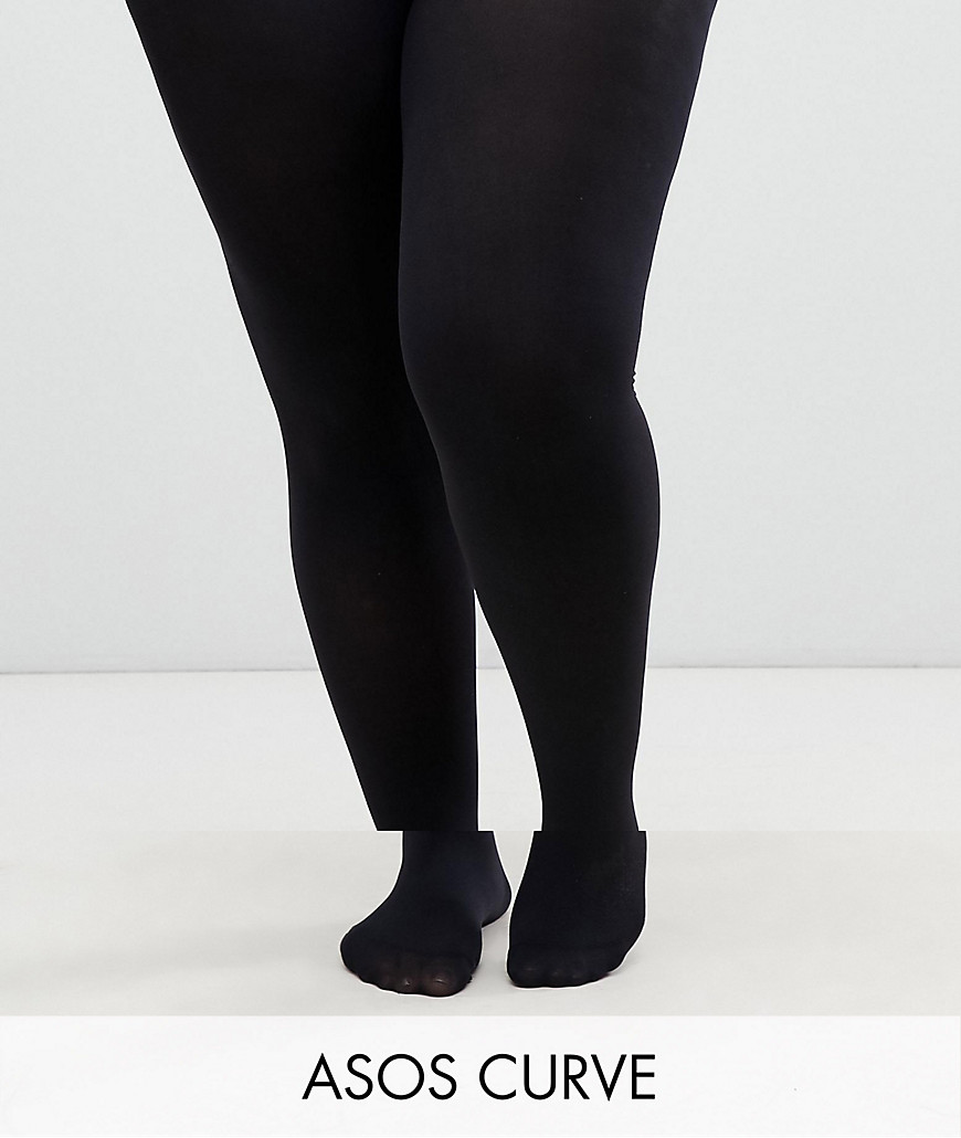 ASOS DESIGN Curve – 2-pack svarta tights i 90 denier med superstretchig passform