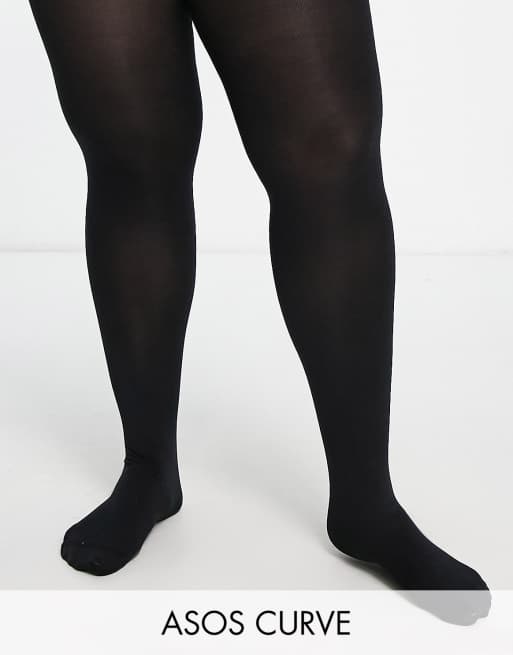 Pieces glitter polka dot tights in black