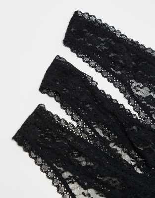 Asos Curve Asos Design Curve 3 Pack All Over Lace Thong