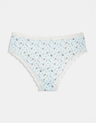 Asos Curve Asos Design Curve 3 Pack Brazilian Briefs With Lace Trim