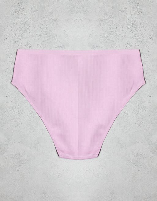 ASOS DESIGN ubound briefs in pink velour fabric