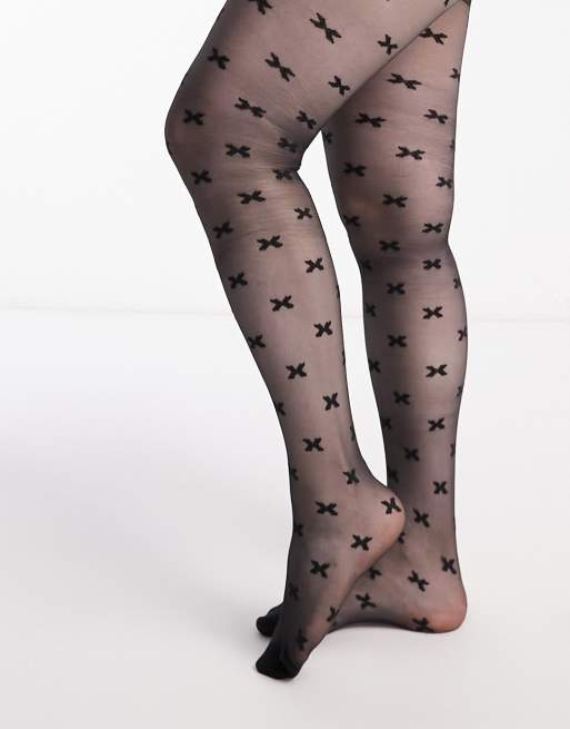 My Accessories London shimmer tights in black