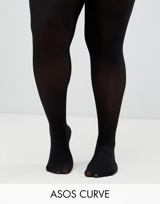 ASOS DESIGN Curve 40 denier tights in black