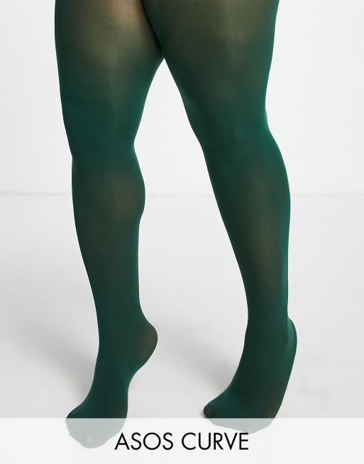 ASOS Swirl Printed Tights in Green