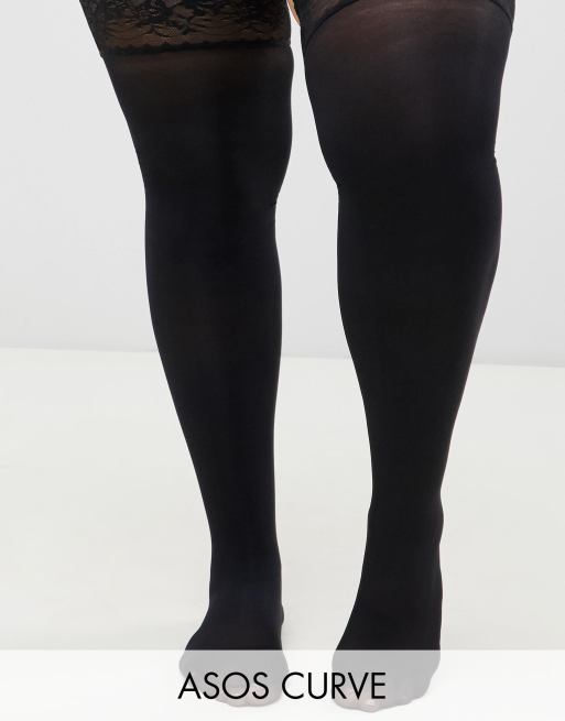 ASOS DESIGN white lace tights