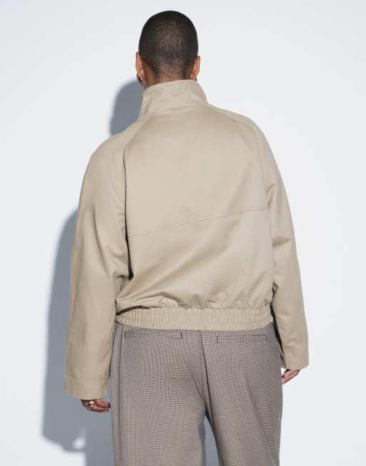 ASOS DESIGN Curve 80-tals utility kort trenchjacka i mörk sten, 4 av 4