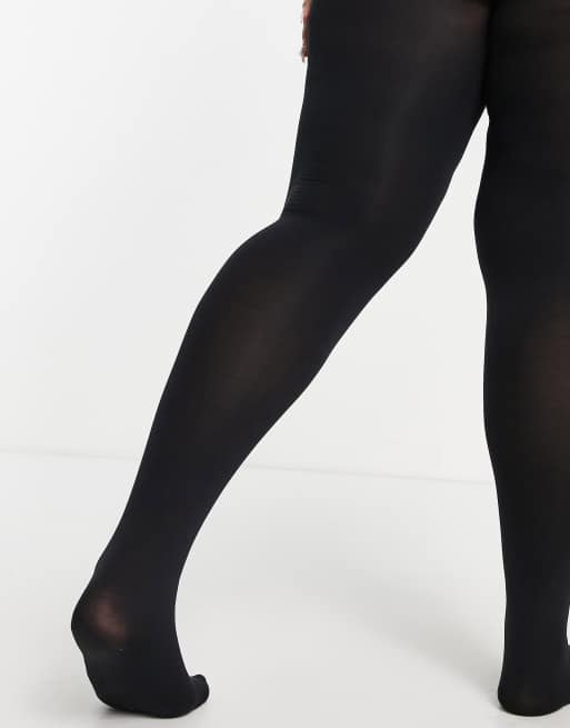 ASOS DESIGN Curve - 90 denier panty met superstretch en verbeterde pasvorm in zwart, 3 van 4