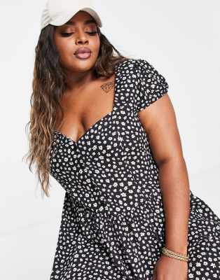 daisy print dress plus size