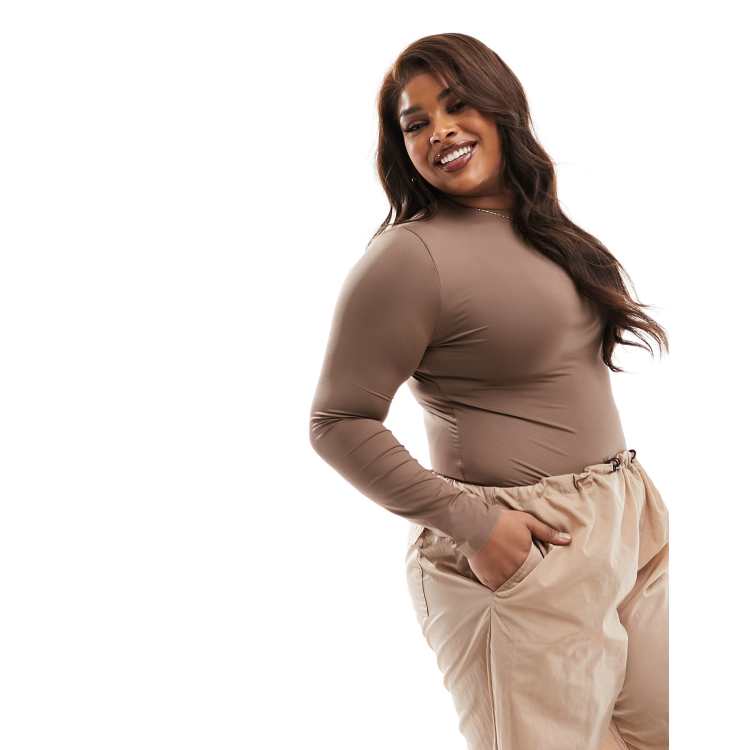 ASOS DESIGN Curve All Day Body contenitivo a maniche lunghe