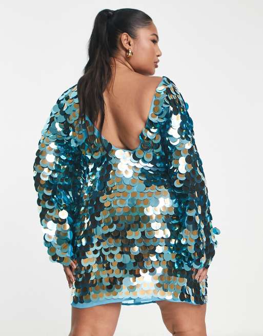 Asos sequin dress plus hot sale size