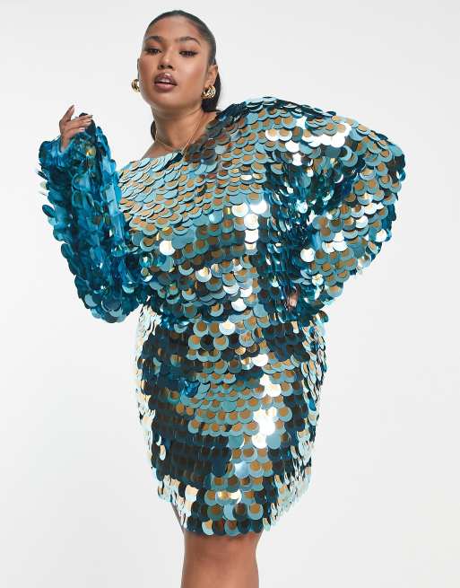 Asos sequin best sale dress plus size