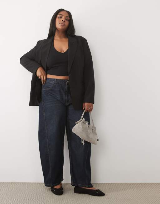 ASOS DESIGN Curve - americana de traje holgada en negro, 2 de 4