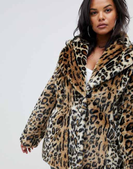 Asos leopard 2024 print coat