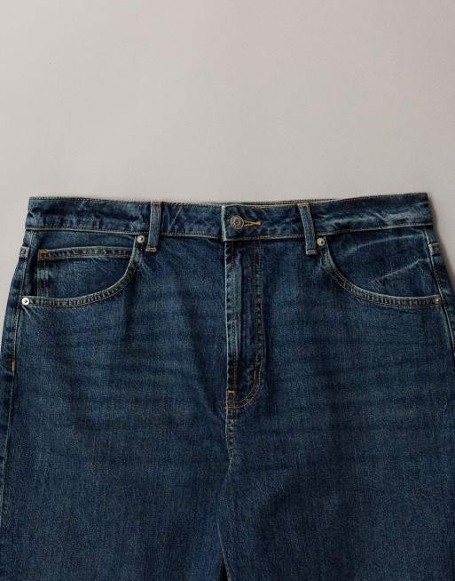ASOS DESIGN Curve - Ankellange jeans med comfort-stretch og lige ben i mørkeblå vask , 7 af 7