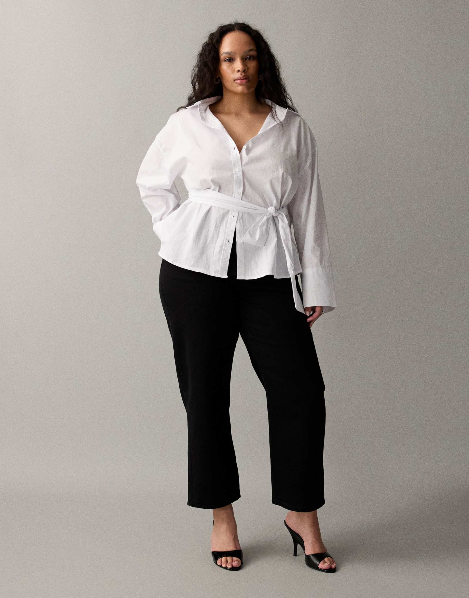 asos design curve ankle grazer comfort stretch straight leg jeans in black