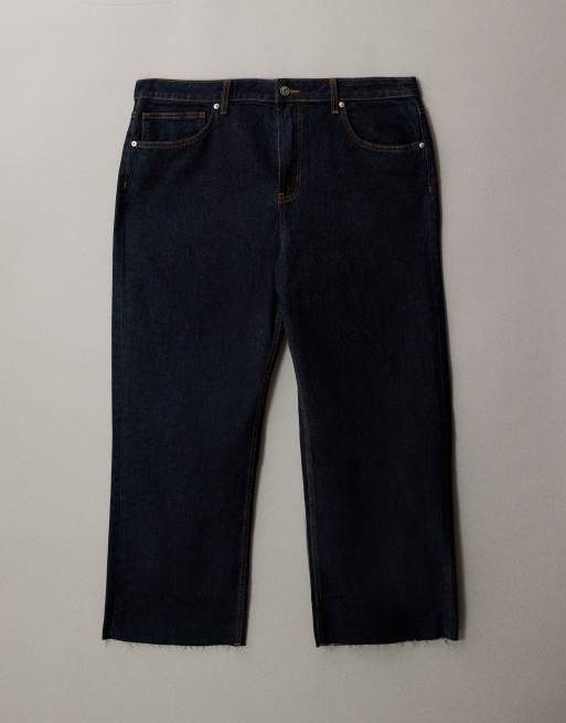 ASOS DESIGN Curve ankle grazer comfort stretch straight leg jeans in rinse, 5 of 7