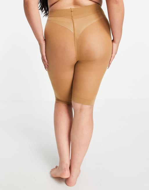 ASOS DESIGN Curve anti-chafing shorts 2 pack in Golden Bronze