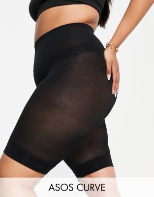 Asos Curve Asos Design Curve Anti-chafing Shorts In Black