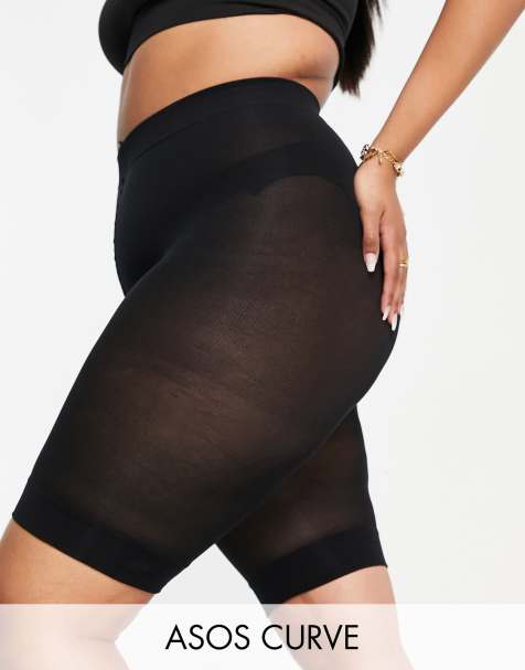 ASOS DESIGN Curve anti-chafing shorts in black - view 1