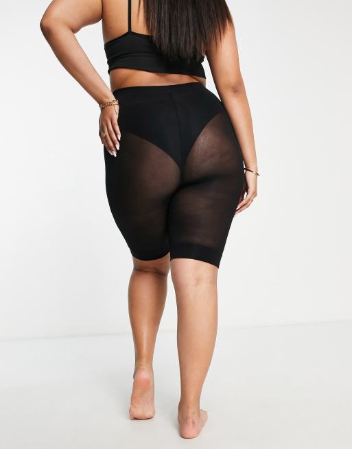 ASOS DESIGN Curve anti-chafing shorts in black