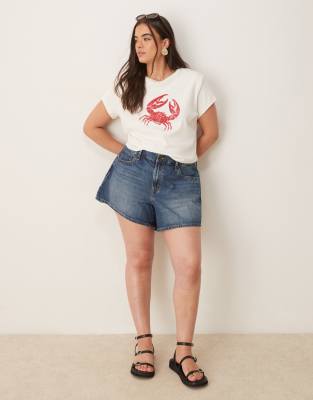 Asos Curve Asos Design Curve Baby Tee With Crab Graphic