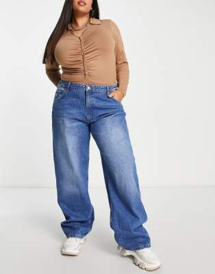 Jeans by ASOS Curve Compliments: incoming Relaxed straight fit​ Sits loosely around the hips ​ Low rise Five pockets