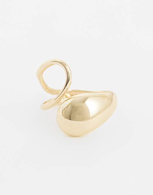 ASOS DESIGN Curve bague à design enveloppant ton doré, 2 de 3