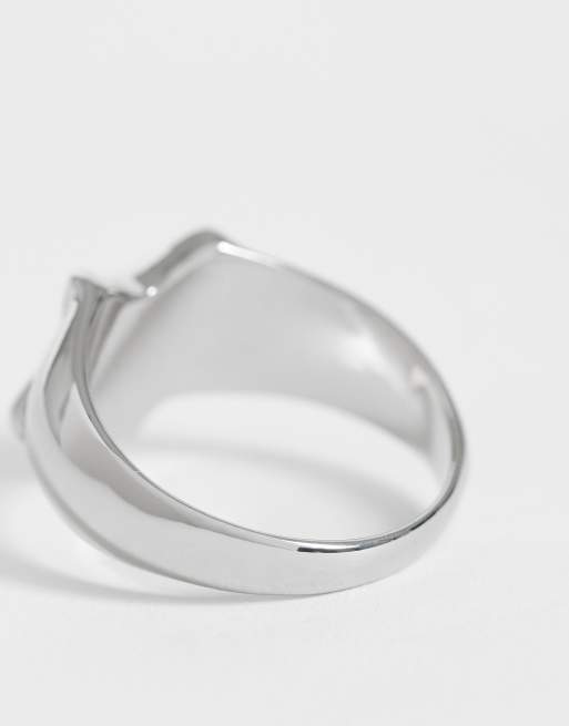ASOS DESIGN Curve bague avec motif étoile, finition argent fondu, 2 de 3