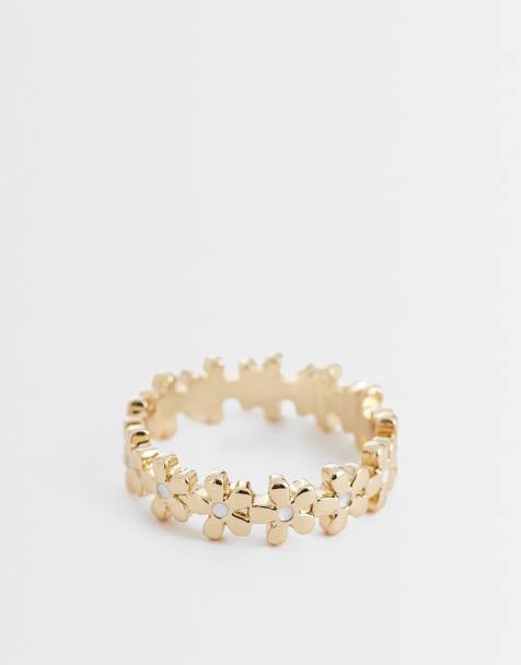 ASOS DESIGN Curve - Bague avec petite fleur - Doré - view 1
