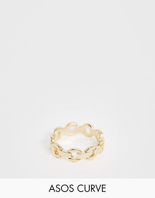 ASOS DESIGN Curve Bague effet cha ne maillons Dor ASOS