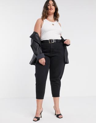 plus size black boyfriend jeans