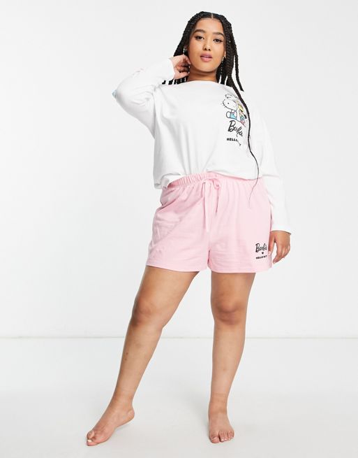 ASOS DESIGN - Barbie x Hello Kitty - Pyjama en viscose avec