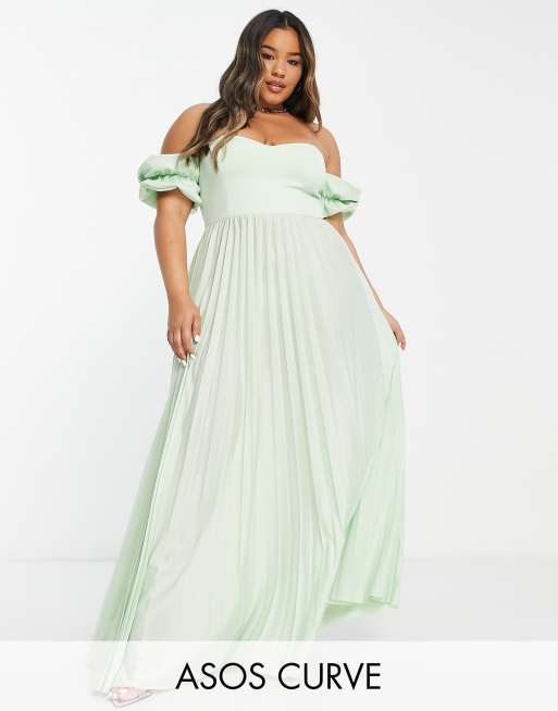 Asos pleated best sale maxi dress