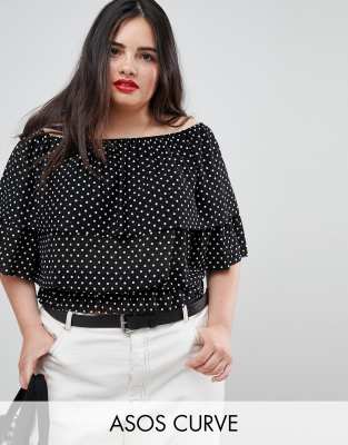 asos polka dot top