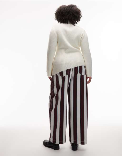 ASOS DESIGN Curve – Barrel-Leg-Hose mit Streifen, 3 von 5