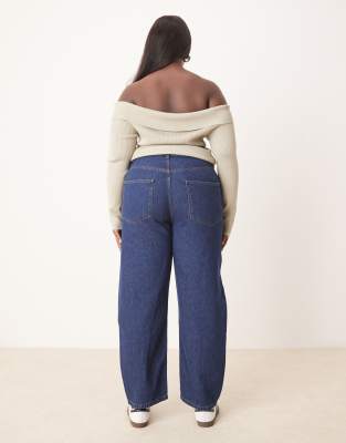 Asos Curve Asos Design Curve Barrel Leg Jeans