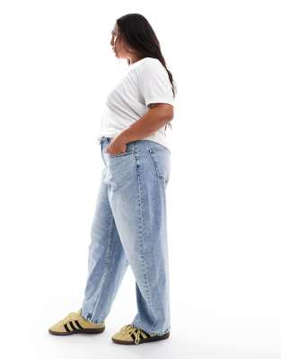 Asos Curve Asos Design Curve Barrel Leg Jeans