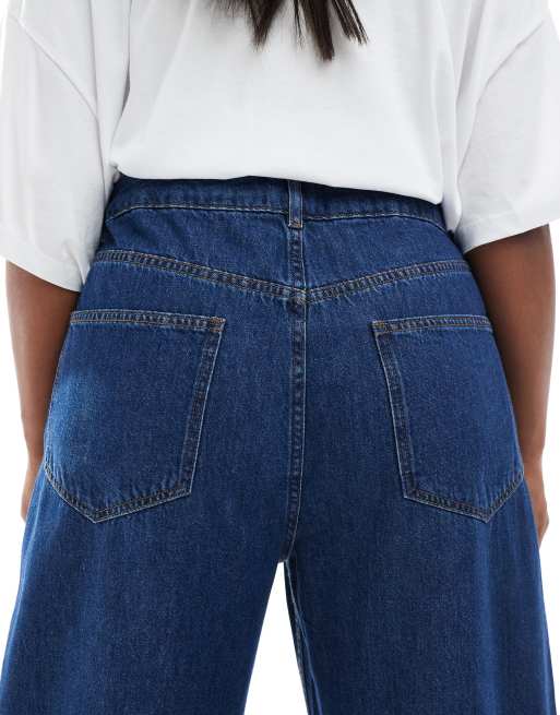 ASOS DESIGN Curve barrel leg jeans in rinse