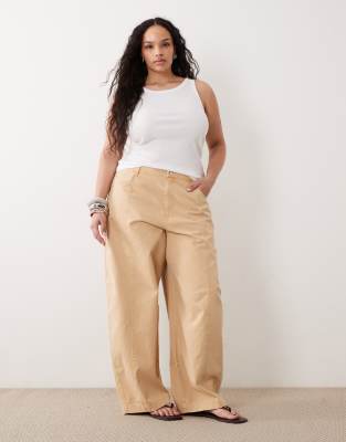 Asos Curve Asos Design Curve Barrel Pants In Multi