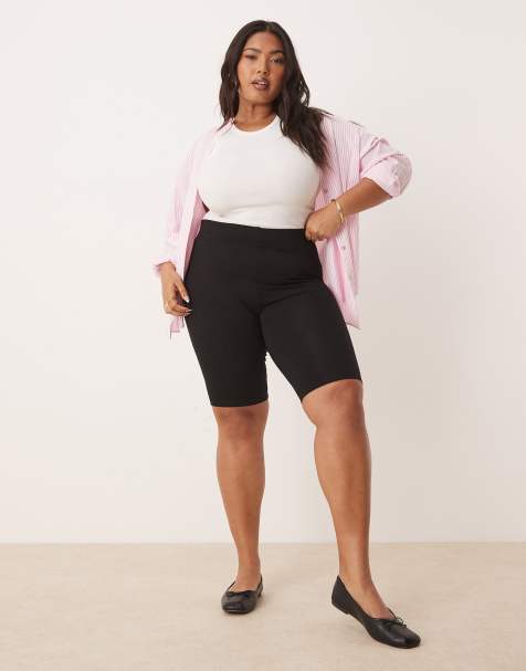 ASOS 4505 Curve Icon 8 inch legging short with bum sculpt detail in  performance fabric in black