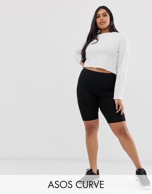 asos curve -  DESIGN Curve basic legging shorts-Schwarz