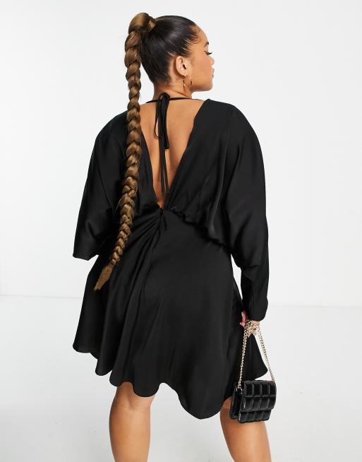 Asos black hotsell curve dress