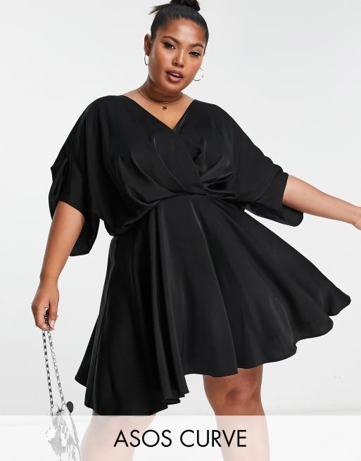 Asos curve black on sale dresses