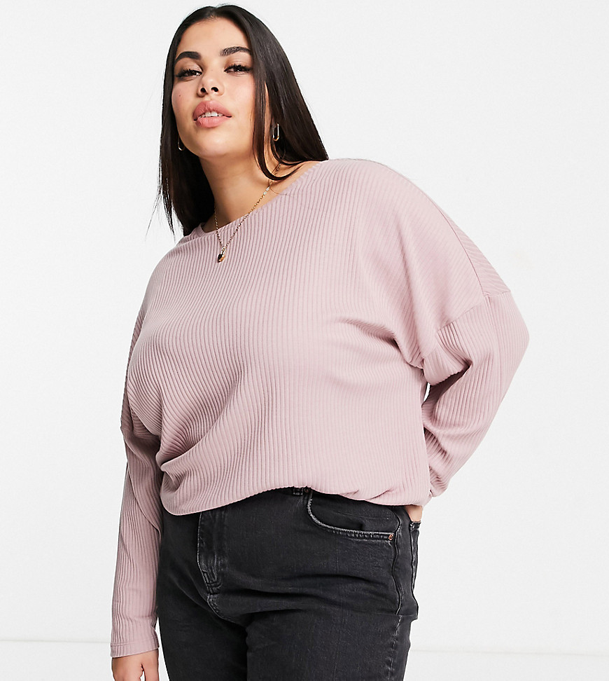 Plus-size top by ASOS DESIGN The scroll is over Plain design Round neck Drop sleeves Relaxed fit