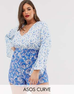 asos curve romper