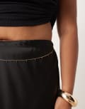 [ASOS Curve] ASOS DESIGN Curve belly chain with amber beads in gold tone L/XL Gold