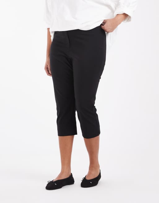 ASOS DESIGN Curve bengaline capribroek in zwart, 2 van 5