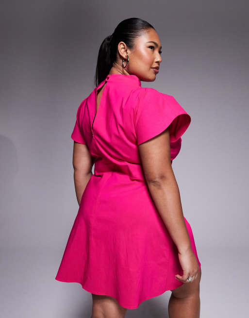 hot pink dress curve Knox Maxi Dress Hot Pink Floral Curve