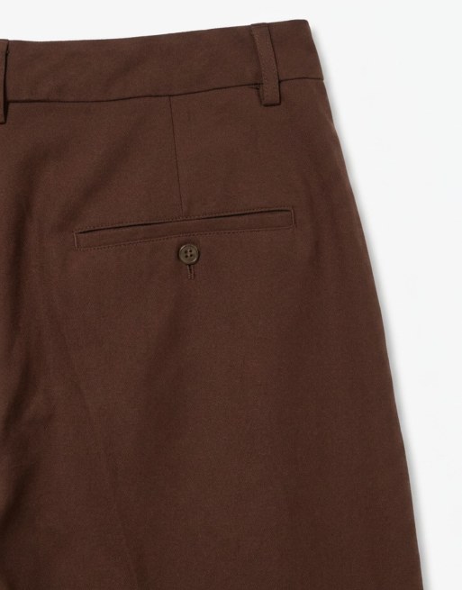 ASOS DESIGN Curve - Bermuda habillé en lin mélangé - Marron, 9 de 9