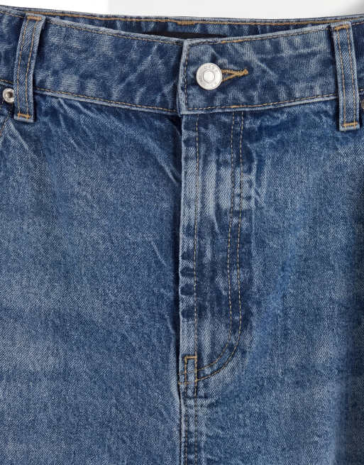 ASOS DESIGN Curve - Bermuda in denim blu medio, 8 di 12